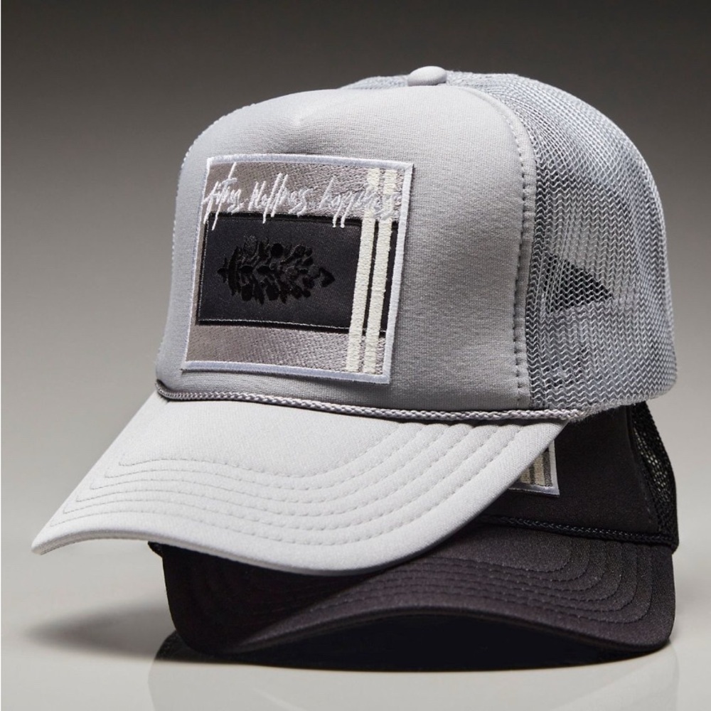 Free People Strike Out Tonal Trucker Hat in Grey NWT